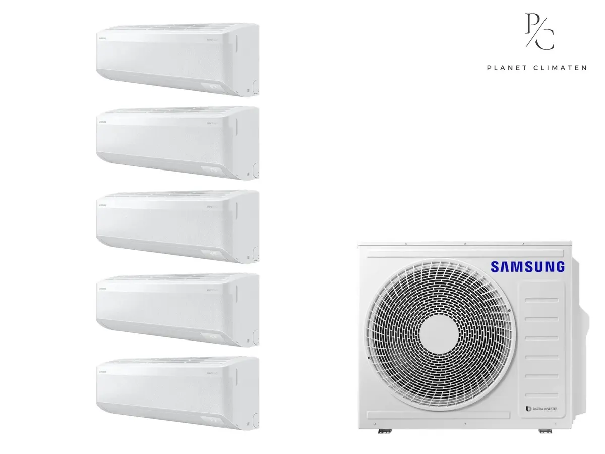 Klimatizácia multi-split Samsung WindFree Elite S2 — vonkajšia jednotka AJ100 + 5x jednotka (2,0, 2,5, 2,5, 2,5, 3,5 kW)
