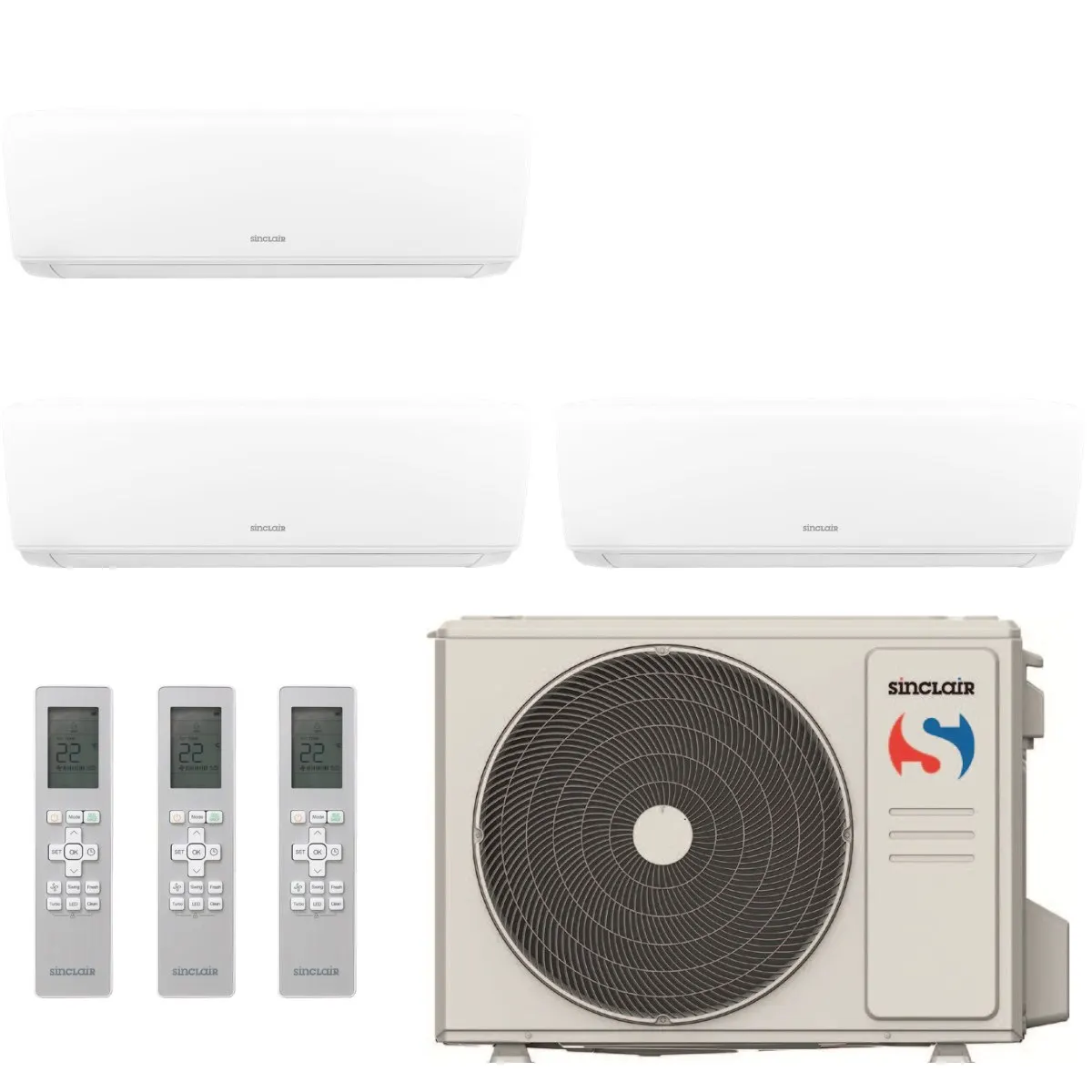 Klimatizácia multi-split Sinclair SKY MZ-3E27BI 7.9kW 3 jedn. biela