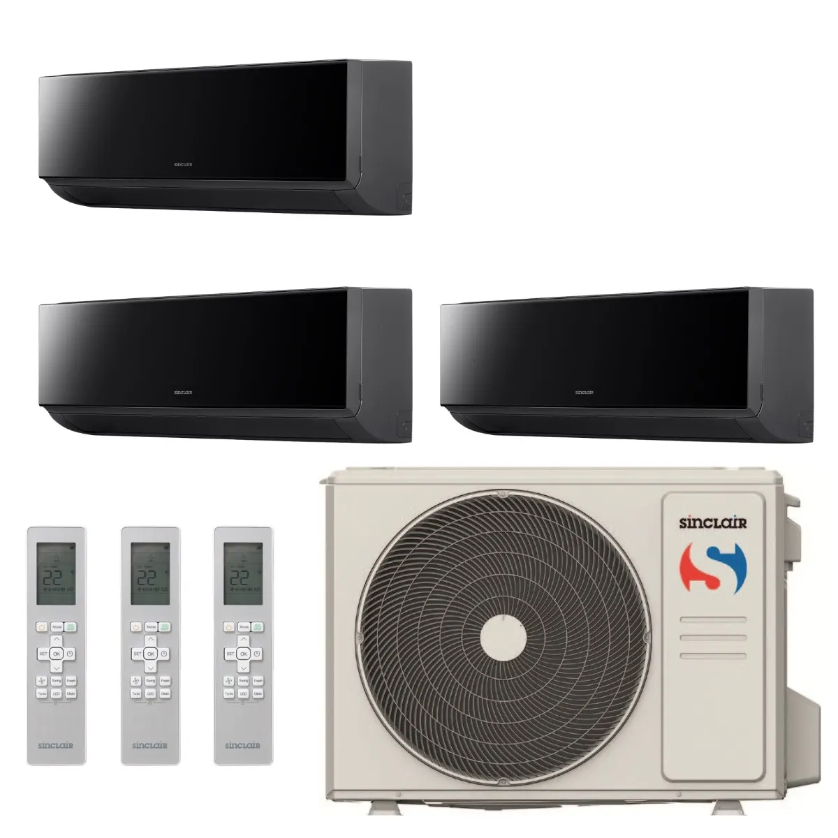 Klimatizácia multi-split Sinclair SKY MZ-3E27BI 7.9kW 3 jedn. čierna