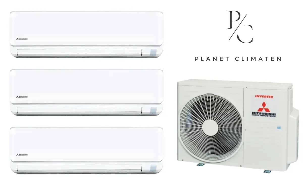 Klimatyzacja multi-split Mitsubishi Heavy SRK-ZTL Standard Plus biały — agregat SCM41ZS + 3× jednostka (1,5, 2,0, 3,5 kW)