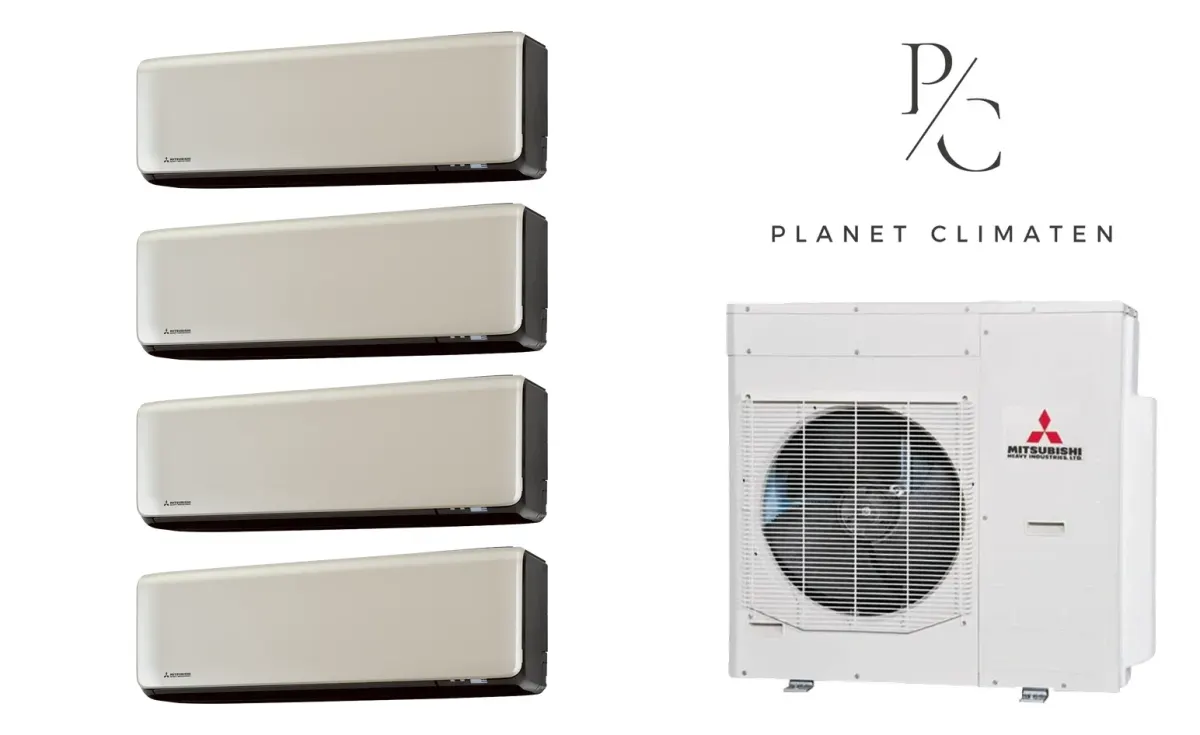Klimatyzacja multi-split Mitsubishi Heavy SRK-ZT Premium tytanowy — agregat SCM125ZM + 4× jednostka (2,0, 5,0, 5,0, 5,0 kW)