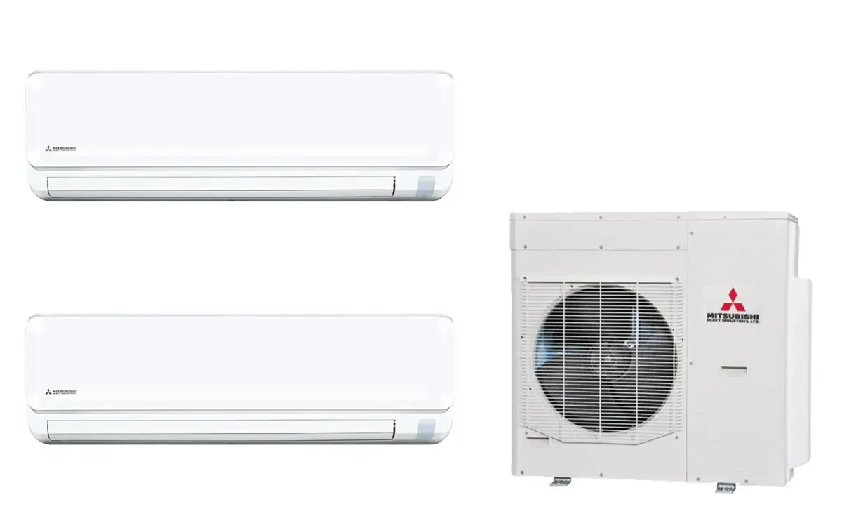 Klimatizácia multi-split Mitsubishi Heavy SRK-ZTL Standard Plus biela — vonkajšia jednotka SCM125ZM + 2× jednotka (7,1, 7,1 kW)