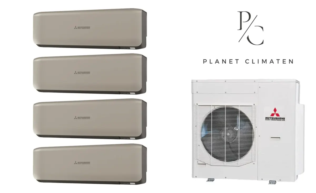 Klimatyzacja multi-split Mitsubishi Heavy SRK-ZS Premium tytanowy — agregat SCM125ZM + 4× jednostka (2,0, 2,0, 2,0, 2,0 kW)