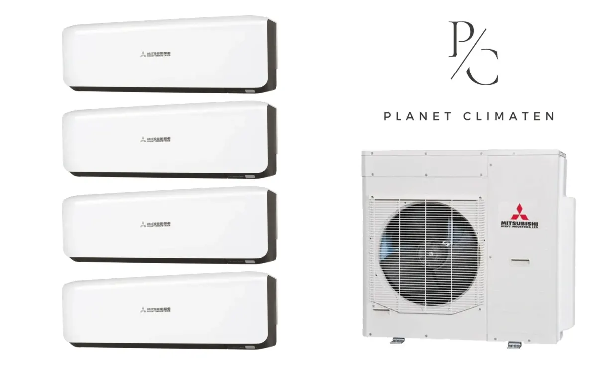 Klimatyzacja multi-split Mitsubishi Heavy SRK-ZS Premium czarny — agregat SCM125ZM + 4× jednostka (2,0, 2,0, 2,5, 5,0 kW)