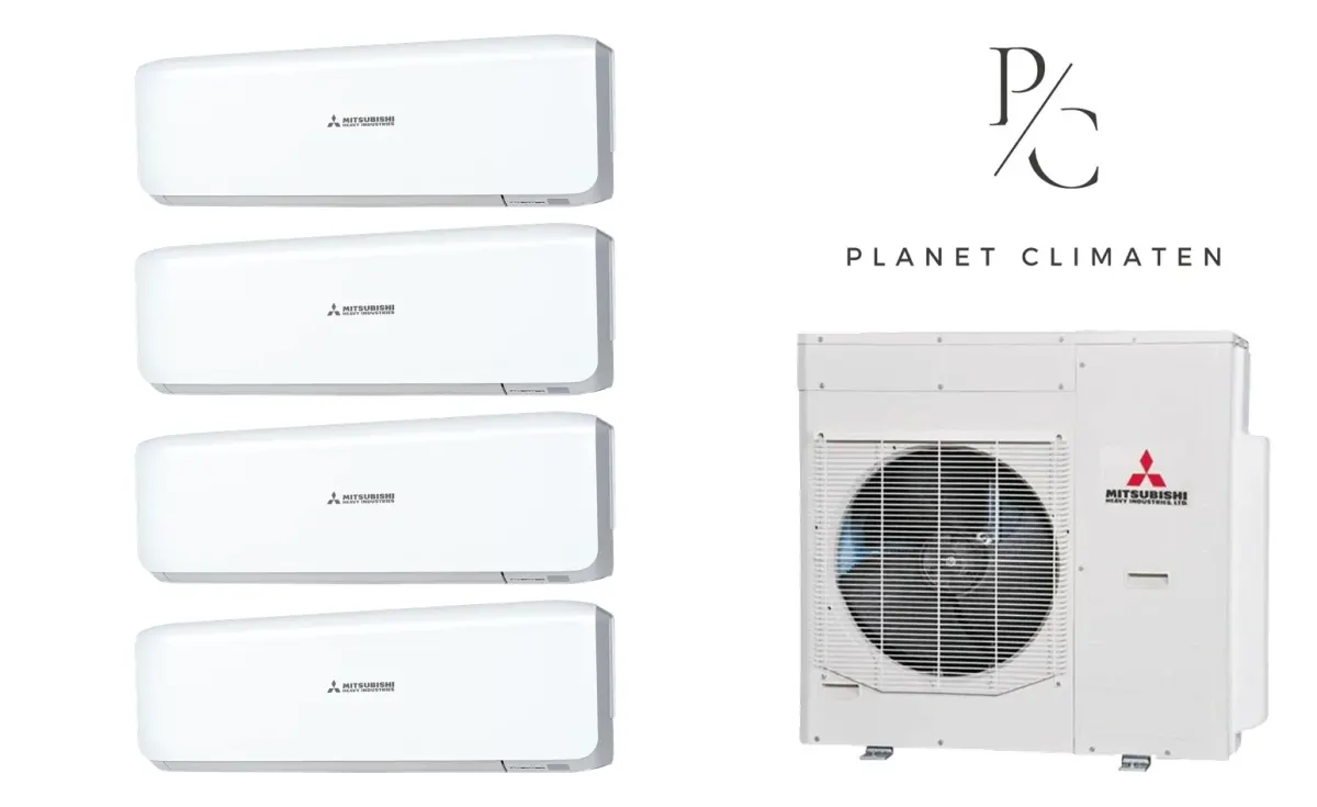Klimatyzacja multi-split Mitsubishi Heavy SRK-ZS Premium biały — agregat SCM125ZM + 4× jednostka (2,5, 5,0, 5,0, 5,0 kW)