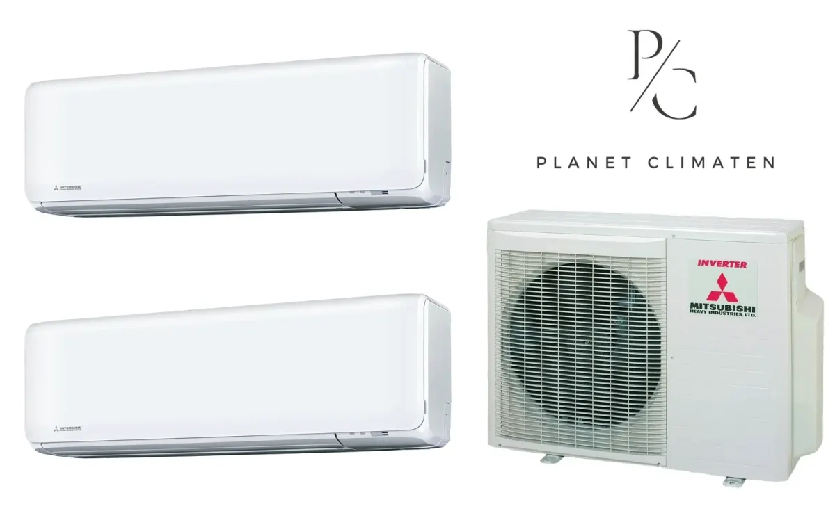 Klimatyzacja multi-split Mitsubishi Heavy SRK-ZT Premium biały — agregat SCM40ZS + 2× jednostka (2,0, 2,5 kW)
