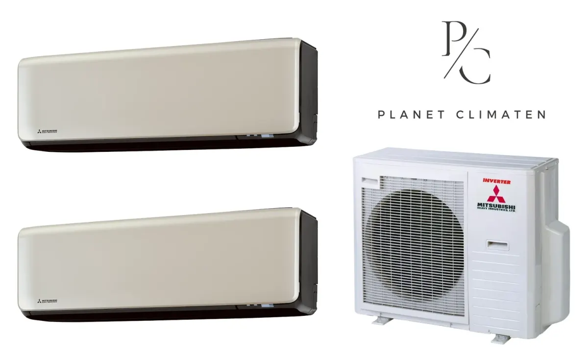 Klimatyzacja multi-split Mitsubishi Heavy SRK-ZT Premium tytanowy — agregat SCM71ZS + 2× jednostka (2,0, 2,0 kW)