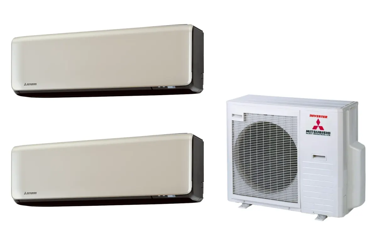 Klimatizácia multi-split Mitsubishi Heavy SRK-ZT Premium titánová — vonkajšia jednotka SCM71ZS + 2× jednotka (2,0, 2,5 kW)