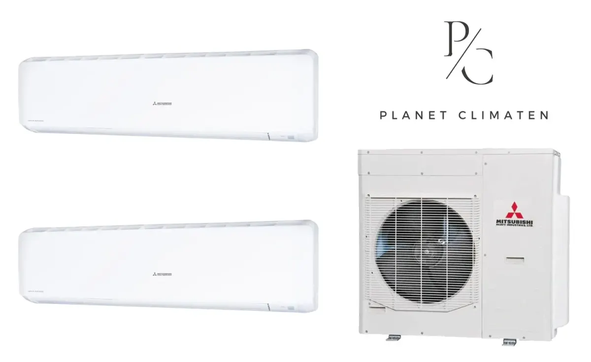 Klimatyzacja multi-split Mitsubishi Heavy SRK-ZR Diamond biały — agregat SCM125ZM + 2× jednostka (7,1, 7,1 kW)