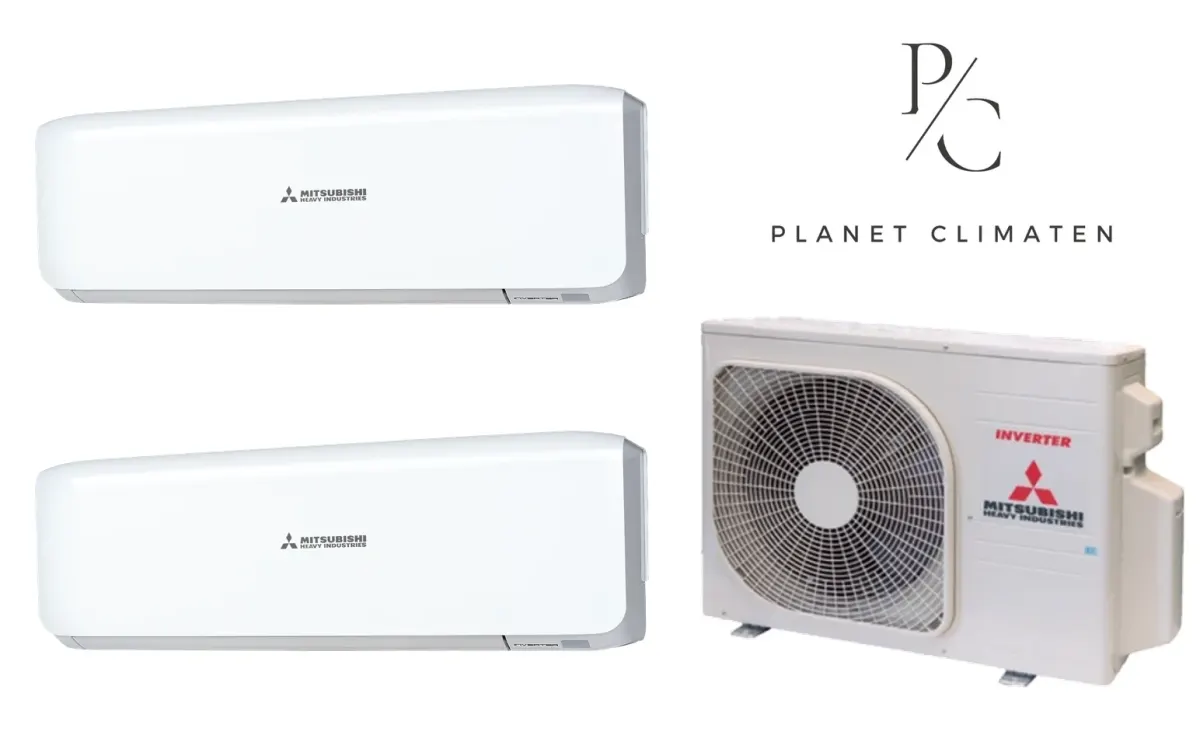 Klimatyzacja multi-split Mitsubishi Heavy SRK-ZS Premium biały — agregat SCM30ZS + 2× jednostka (2,0, 2,0 kW)