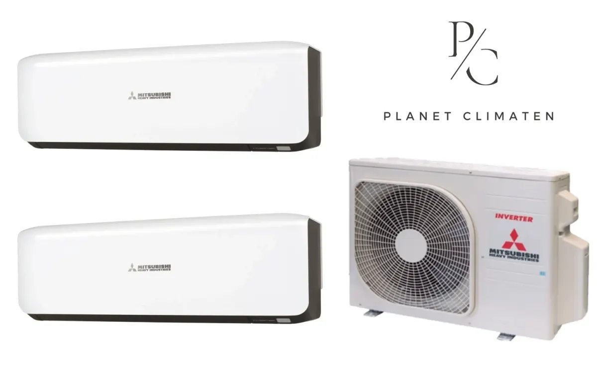Klimatyzacja multi-split Mitsubishi Heavy SRK-ZS Premium czarny — agregat SCM30ZS + 2× jednostka (2,0, 2,0 kW)