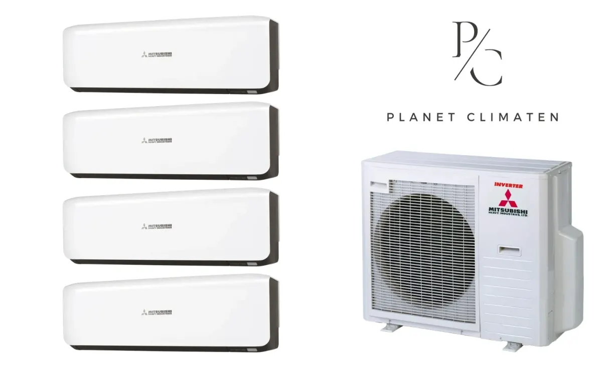 Klimatyzacja multi-split Mitsubishi Heavy SRK-ZS Premium czarny — agregat SCM71ZS + 4× jednostka (2,0, 2,0, 2,0, 3,5 kW)