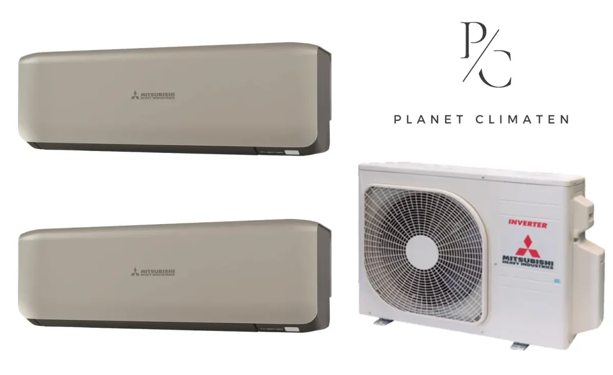 Klimatyzacja multi-split Mitsubishi Heavy SRK-ZS Premium tytanowy — agregat SCM30ZS + 2× jednostka (2,0, 2,5 kW)