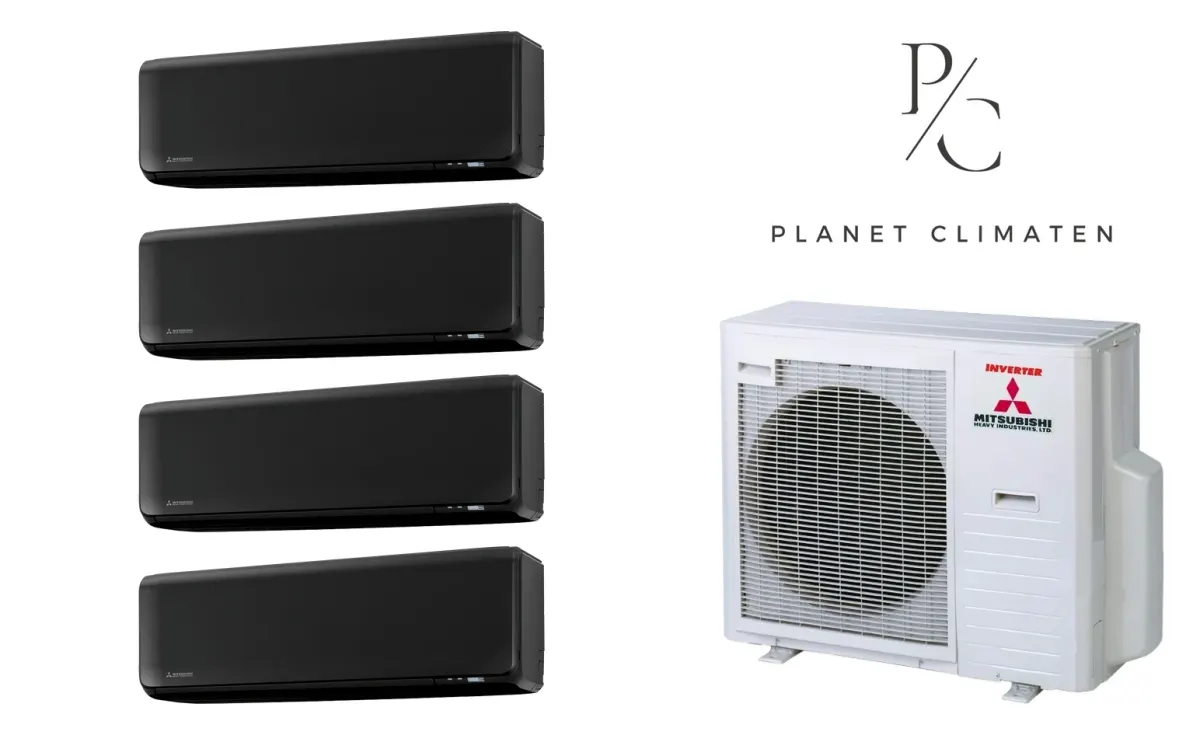Klimatyzacja multi-split Mitsubishi Heavy SRK-ZT Premium czarny — agregat SCM80ZS + 4× jednostka (2,0, 2,5, 2,5, 5,0 kW)