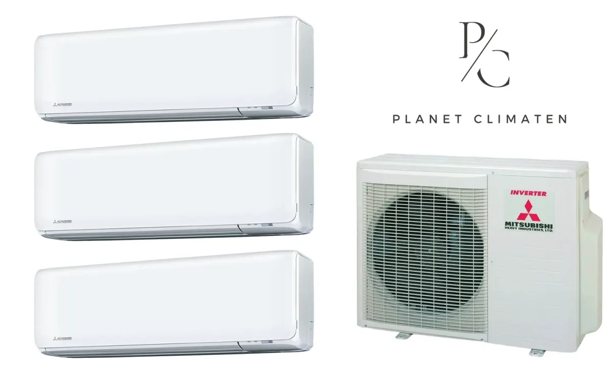 Klimatyzacja multi-split Mitsubishi Heavy SRK-ZT Premium biały — agregat SCM60ZS + 3× jednostka (2,5, 2,5, 5,0 kW)
