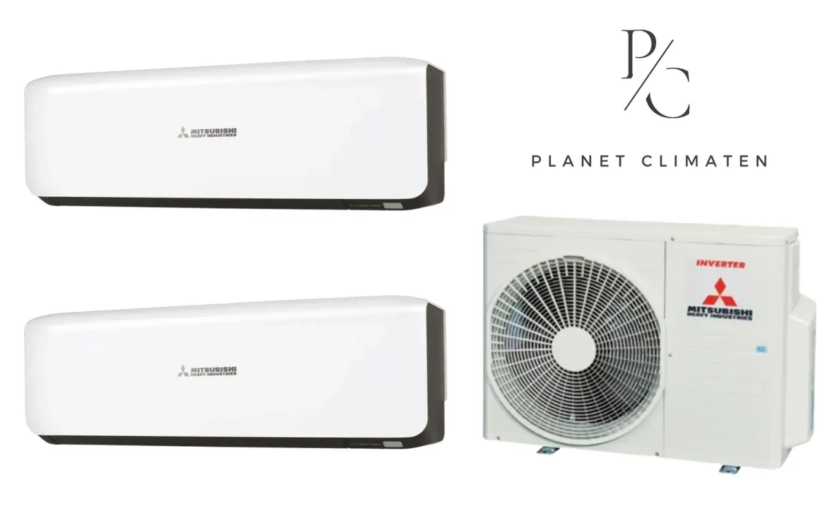 Klimatyzacja multi-split Mitsubishi Heavy SRK-ZS Premium czarny — agregat SCM41ZS + 2× jednostka (2,5, 3,5 kW)