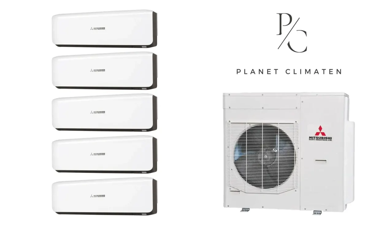 Klimatyzacja multi-split Mitsubishi Heavy SRK-ZS Premium czarny — agregat SCM125ZM + 5× jednostka (2,0, 2,0, 2,0, 2,0, 2,5 kW)