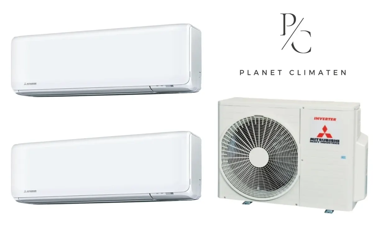 Klimatyzacja multi-split Mitsubishi Heavy SRK-ZT Premium biały — agregat SCM41ZS + 2× jednostka (2,5, 2,5 kW)