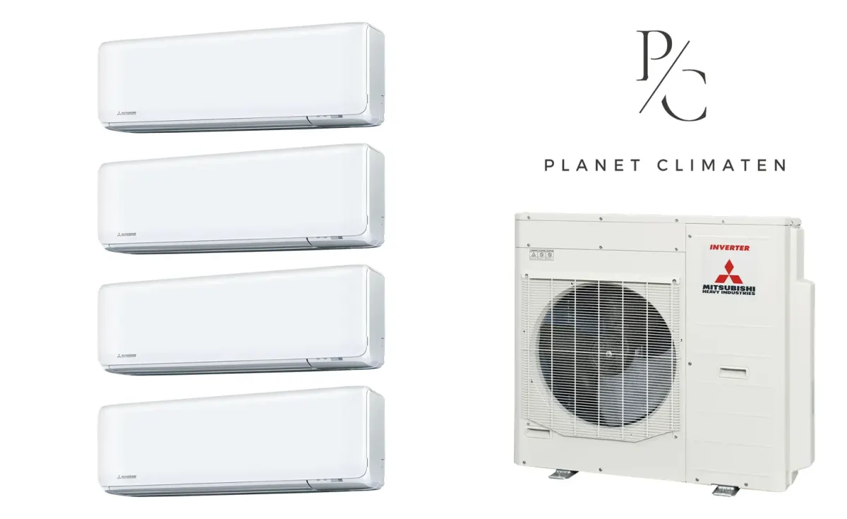 Klimatyzacja multi-split Mitsubishi Heavy SRK-ZT Premium biały — agregat SCM100ZS + 4× jednostka (2,0, 2,0, 2,0, 2,0 kW)