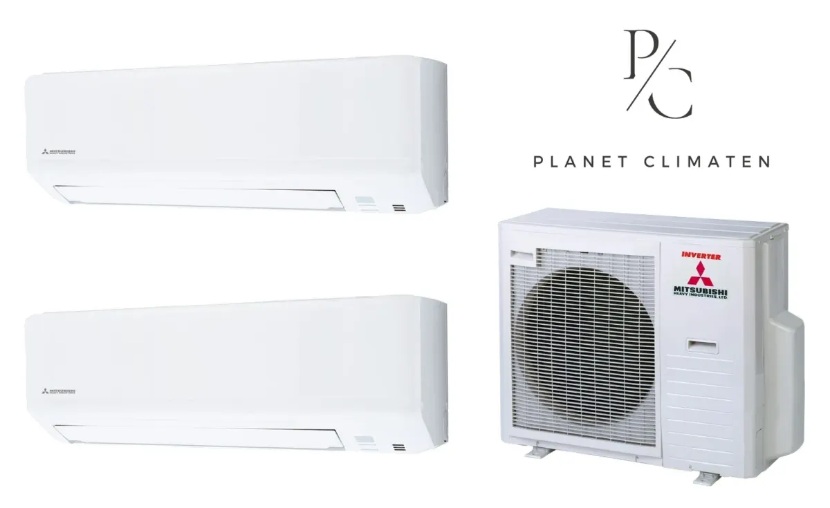Klimatyzacja multi-split Mitsubishi Heavy SRK-ZSP Standard biały — agregat SCM71ZS + 2× jednostka (2,5, 2,5 kW)