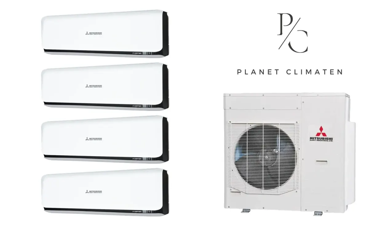 Klimatyzacja multi-split Mitsubishi Heavy SRK-ZSX Diamond czarny — agregat SCM125ZM + 4× jednostka (2,0, 3,5, 3,5, 6,0 kW)