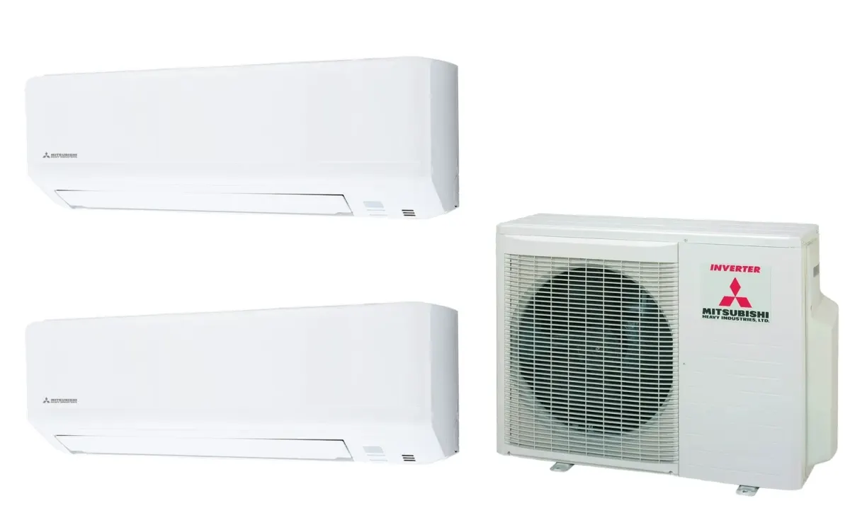 Klimatizácia multi-split Mitsubishi Heavy SRK-ZSP Standard biela — vonkajšia jednotka SCM60ZS + 2× jednotka (3,5, 3,5 kW)