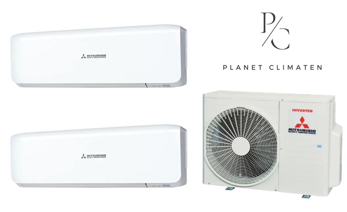 Klimatyzacja multi-split Mitsubishi Heavy SRK-ZS Premium biały — agregat SCM41ZS + 2× jednostka (2,0, 3,5 kW)