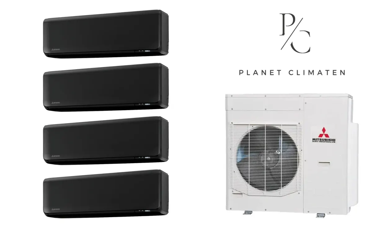 Klimatyzacja multi-split Mitsubishi Heavy SRK-ZT Premium czarny — agregat SCM125ZM + 4× jednostka (2,0, 2,0, 2,0, 2,0 kW)