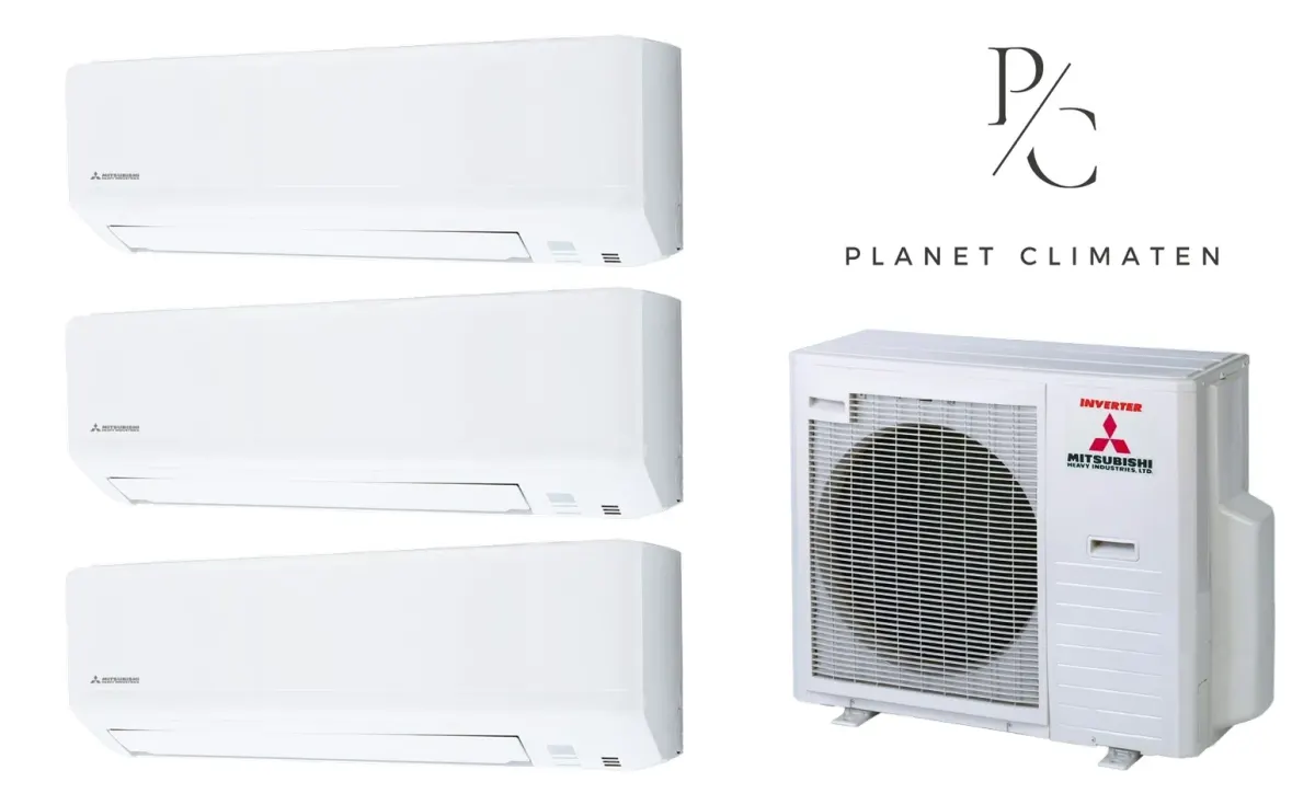 Klimatyzacja multi-split Mitsubishi Heavy SRK-ZSP Standard biały — agregat SCM71ZS + 3× jednostka (2,5, 2,5, 5,0 kW)