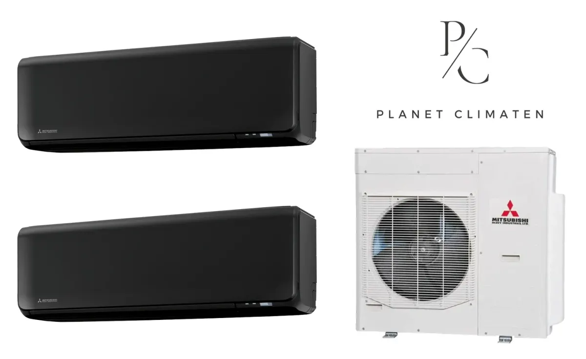 Klimatyzacja multi-split Mitsubishi Heavy SRK-ZT Premium czarny — agregat SCM125ZM + 2× jednostka (2,0, 5,0 kW)