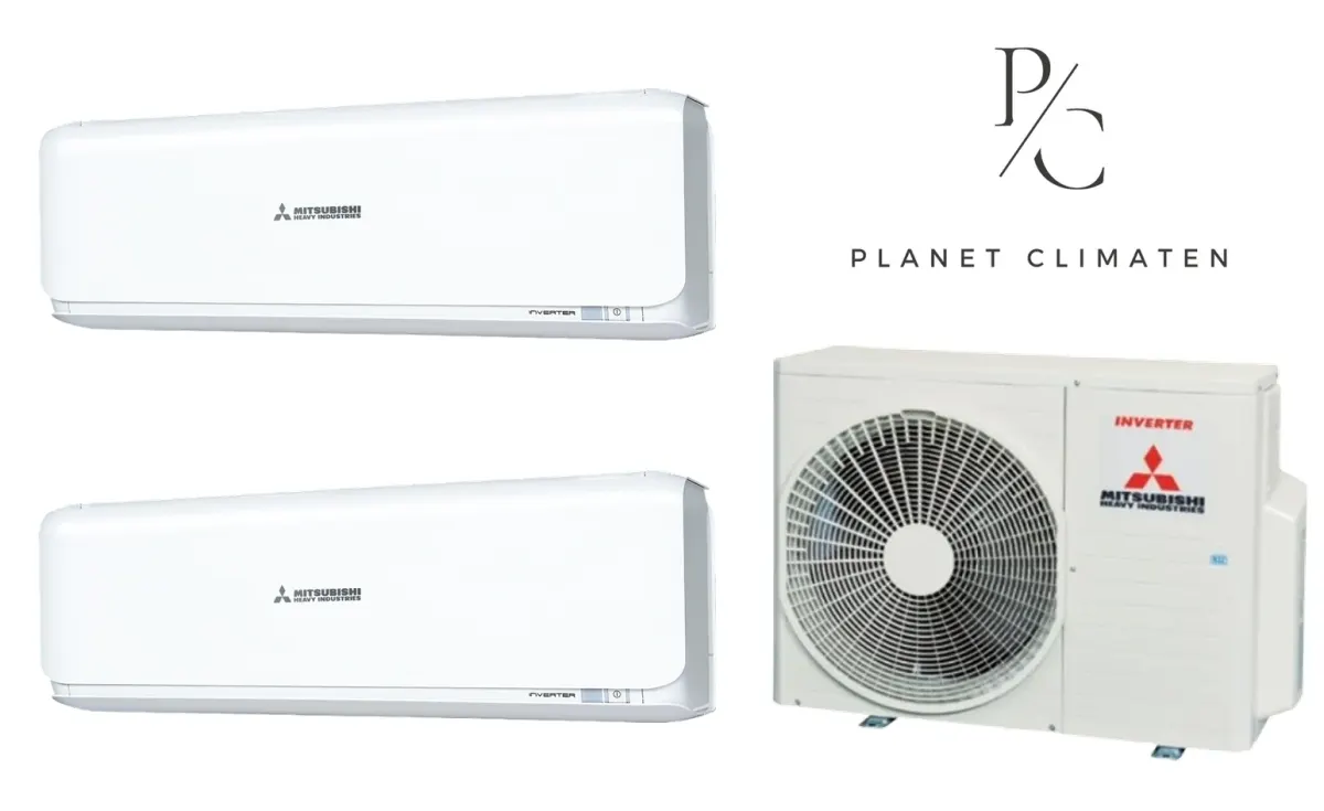 Klimatyzacja multi-split Mitsubishi Heavy SRK-ZSX Diamond biały — agregat SCM41ZS + 2× jednostka (2,0, 2,0 kW)