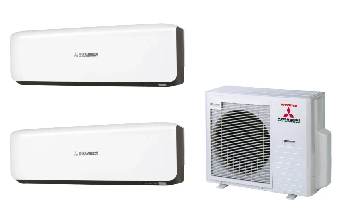 Klimatizácia multi-split Mitsubishi Heavy SRK-ZS Premium čierna — vonkajšia jednotka SCM71ZS + 2× jednotka (2,0, 2,5 kW)