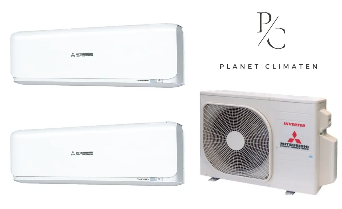Klimatyzacja multi-split Mitsubishi Heavy SRK-ZSX Diamond biały — agregat SCM30ZS + 2× jednostka (2,5, 2,5 kW)