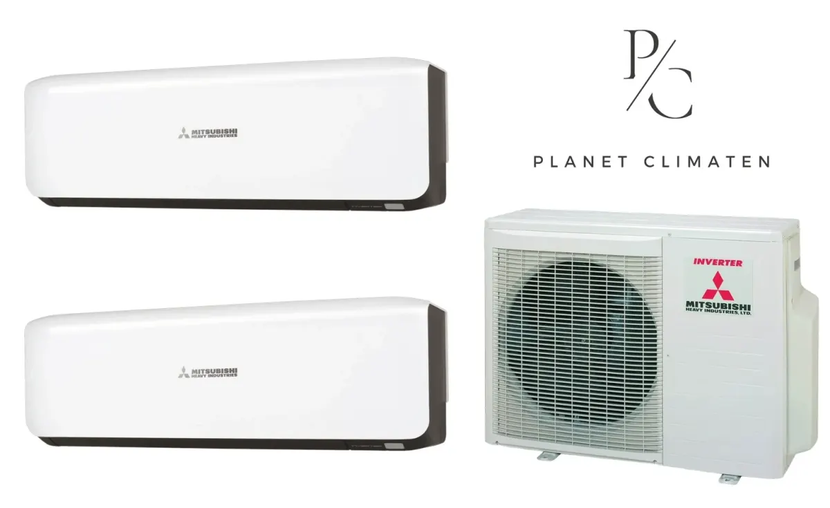 Klimatyzacja multi-split Mitsubishi Heavy SRK-ZS Premium czarny — agregat SCM45ZS + 2× jednostka (2,0, 2,0 kW)