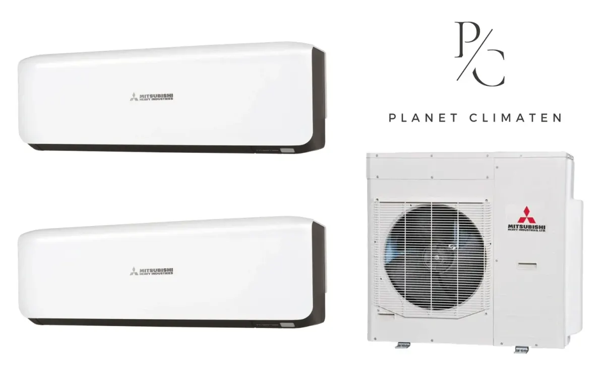 Klimatyzacja multi-split Mitsubishi Heavy SRK-ZS Premium czarny — agregat SCM125ZM + 2× jednostka (2,0, 2,0 kW)