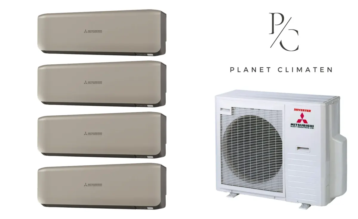 Klimatyzacja multi-split Mitsubishi Heavy SRK-ZS Premium tytanowy — agregat SCM71ZS + 4× jednostka (2,0, 3,5, 3,5, 3,5 kW)