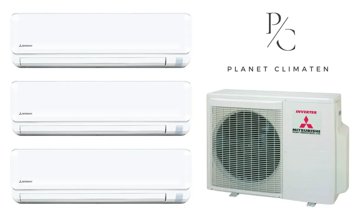 Klimatyzacja multi-split Mitsubishi Heavy SRK-ZTL Standard Plus biały — agregat SCM60ZS + 3× jednostka (2,0, 2,0, 5,0 kW)