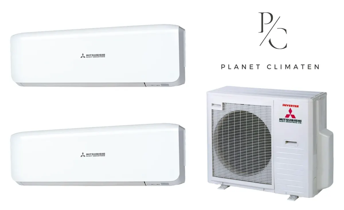 Klimatyzacja multi-split Mitsubishi Heavy SRK-ZS Premium biały — agregat SCM71ZS + 2× jednostka (2,0, 2,0 kW)