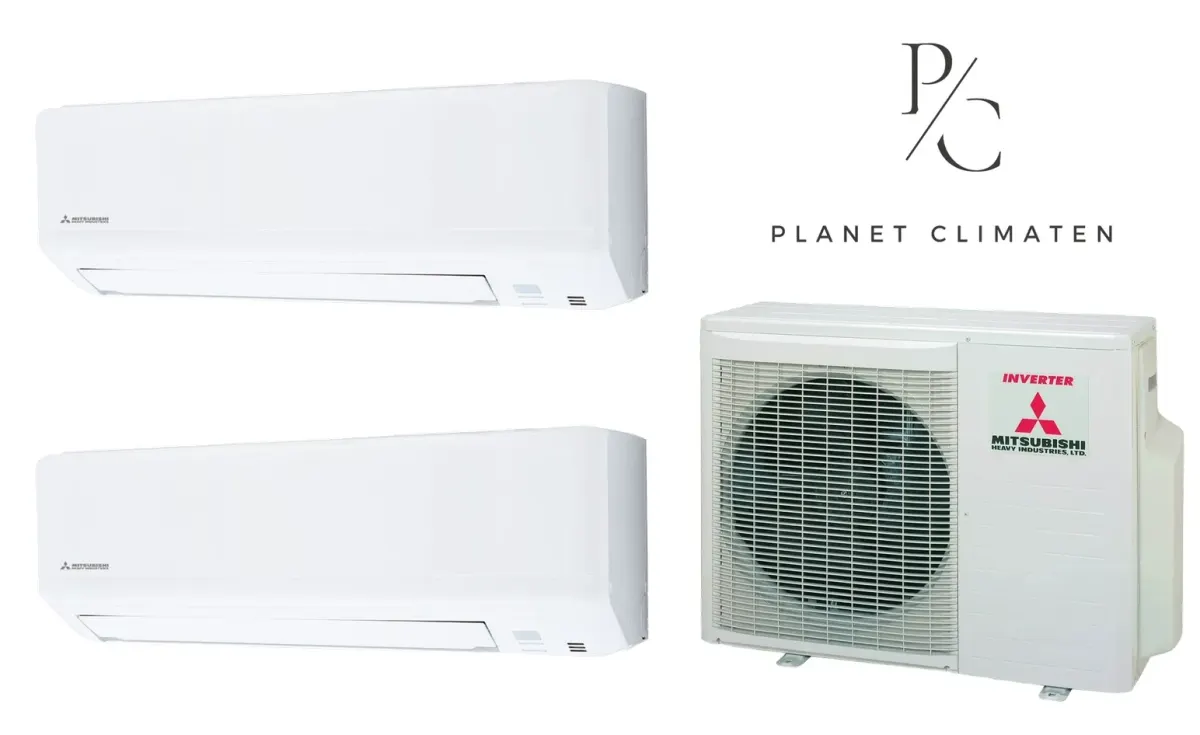 Klimatyzacja multi-split Mitsubishi Heavy SRK-ZSP Standard biały — agregat SCM50ZS + 2× jednostka (2,5, 5,0 kW)