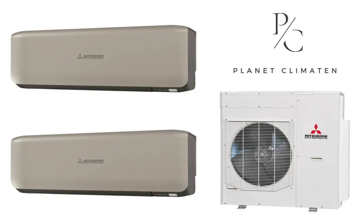Klimatyzacja multi-split Mitsubishi Heavy SRK-ZS Premium tytanowy — agregat SCM125ZM + 2× jednostka (2,0, 2,0 kW)