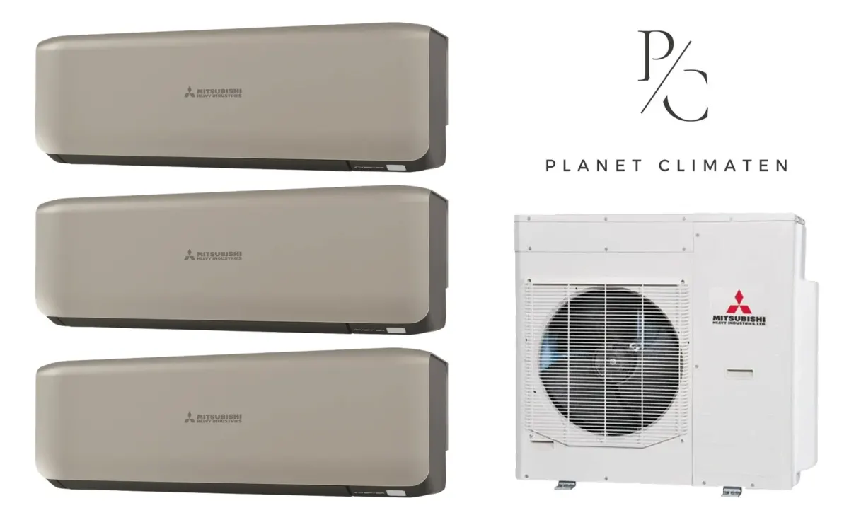 Klimatyzacja multi-split Mitsubishi Heavy SRK-ZS Premium tytanowy — agregat SCM125ZM + 3× jednostka (3,5, 3,5, 3,5 kW)