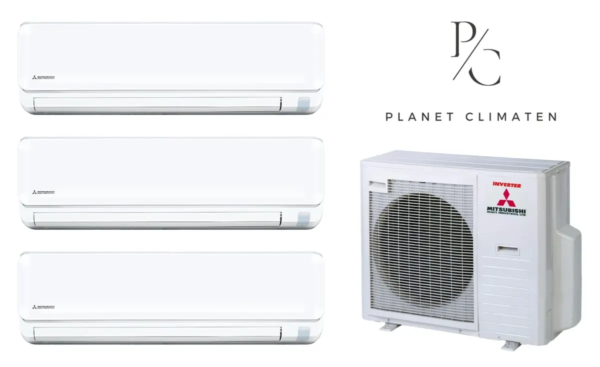 Klimatyzacja multi-split Mitsubishi Heavy SRK-ZTL Standard Plus biały — agregat SCM71ZS + 3× jednostka (2,0, 2,0, 2,0 kW)