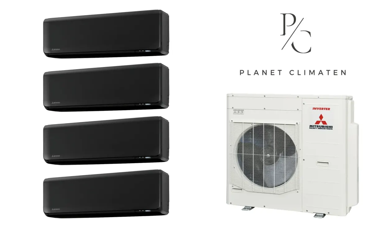 Klimatyzacja multi-split Mitsubishi Heavy SRK-ZT Premium czarny — agregat SCM100ZS + 4× jednostka (2,0, 2,0, 2,5, 5,0 kW)