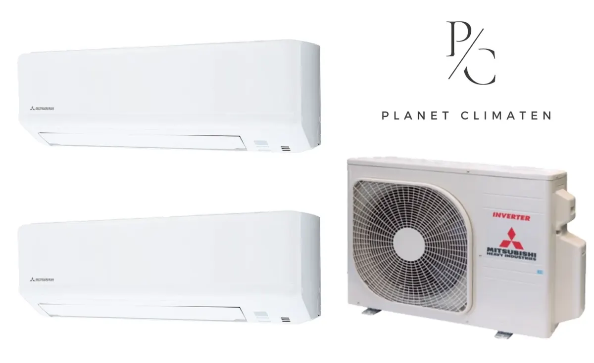 Klimatyzacja multi-split Mitsubishi Heavy SRK-ZSP Standard biały — agregat SCM30ZS + 2× jednostka (2,5, 2,5 kW)