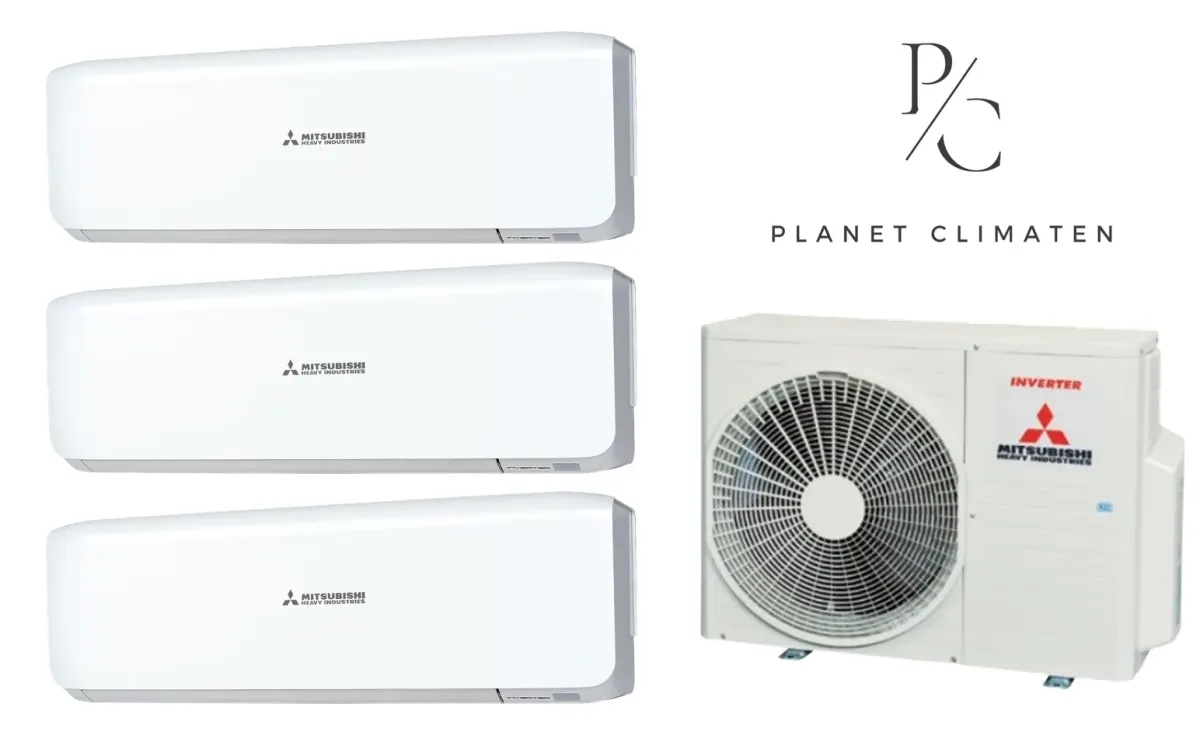 Klimatyzacja multi-split Mitsubishi Heavy SRK-ZS Premium biały — agregat SCM41ZS + 3× jednostka (2,0, 2,0, 2,0 kW)