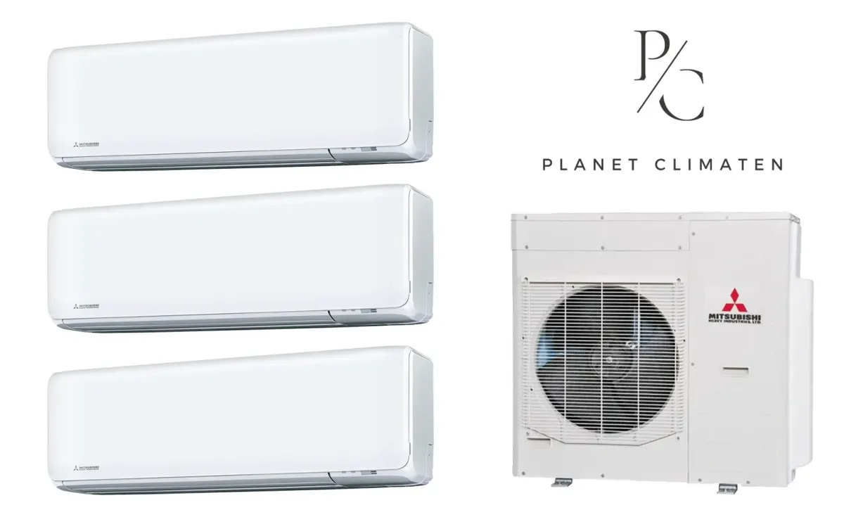 Klimatyzacja multi-split Mitsubishi Heavy SRK-ZT Premium biały — agregat SCM125ZM + 3× jednostka (2,0, 2,0, 2,0 kW)