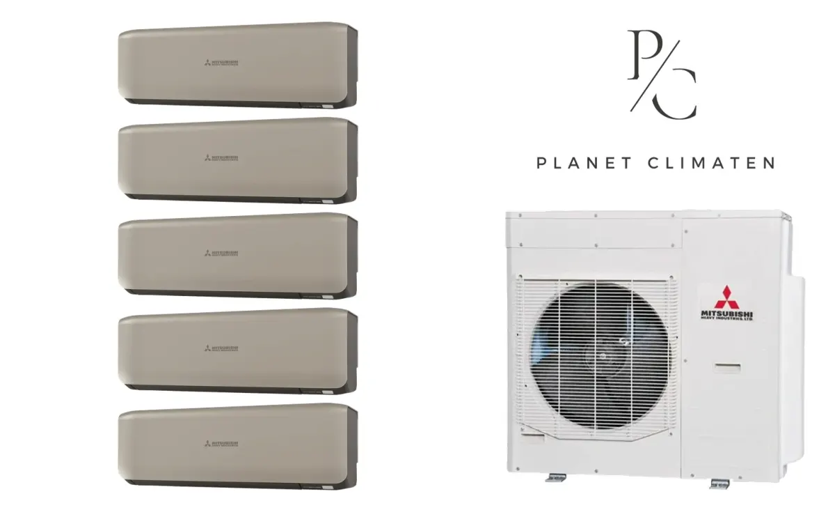 Klimatyzacja multi-split Mitsubishi Heavy SRK-ZS Premium tytanowy — agregat SCM125ZM + 5× jednostka (2,0, 2,0, 2,0, 5,0, 5,0 kW)