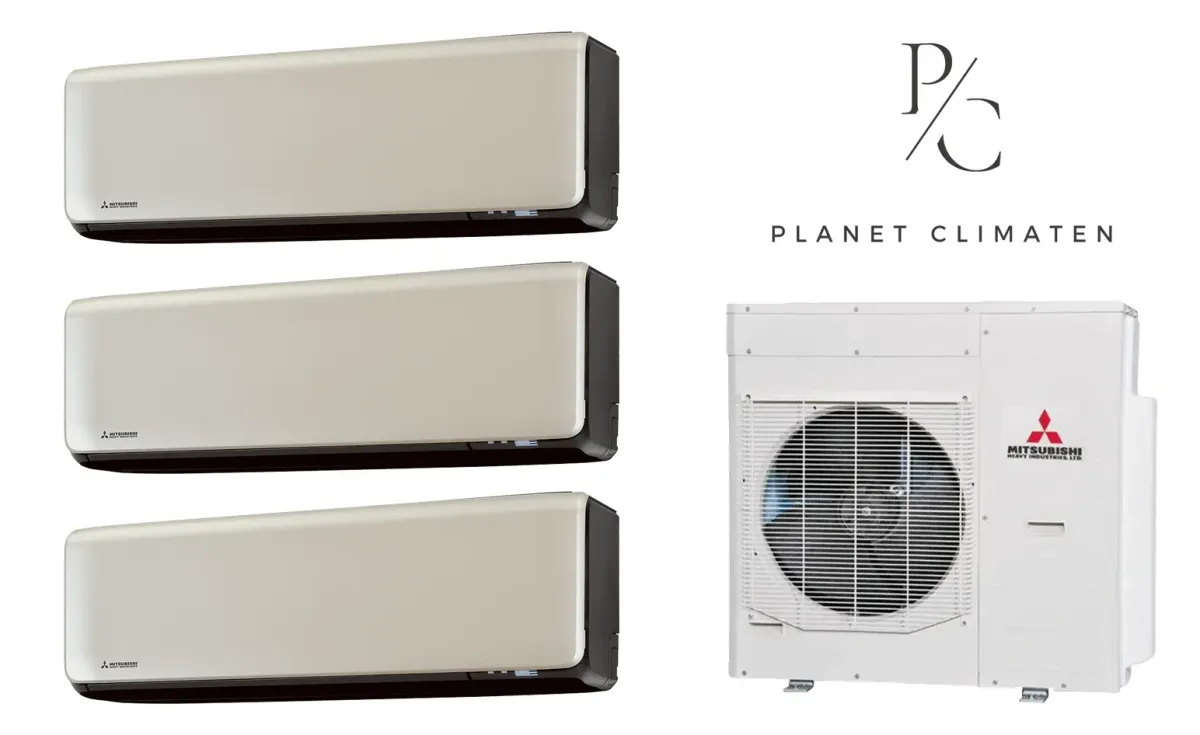Klimatyzacja multi-split Mitsubishi Heavy SRK-ZT Premium tytanowy — agregat SCM125ZM + 3× jednostka (2,0, 2,0, 5,0 kW)