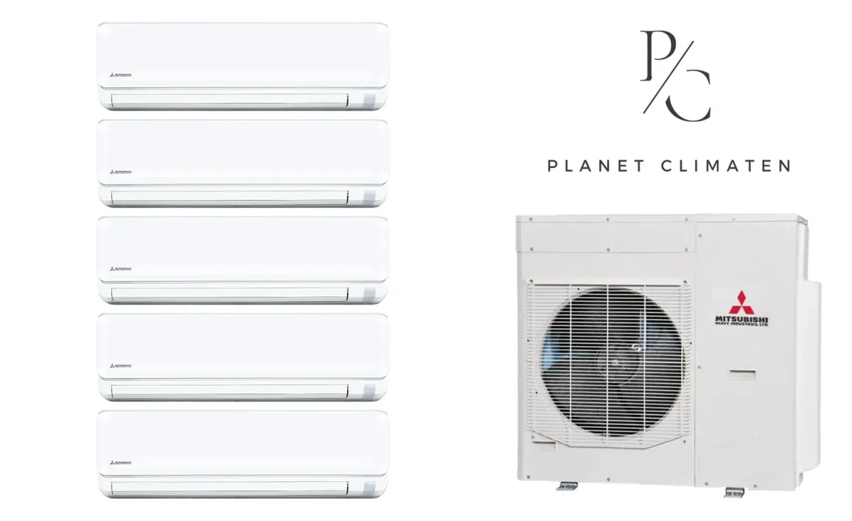 Klimatyzacja multi-split Mitsubishi Heavy SRK-ZTL Standard Plus biały — agregat SCM125ZM + 5× jednostka (2,0, 2,0, 2,0, 2,0, 2,0 kW)