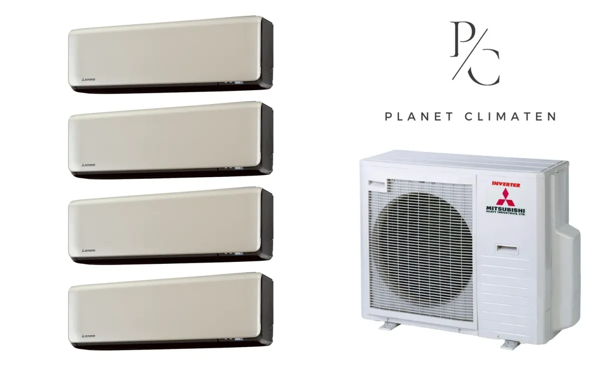 Klimatyzacja multi-split Mitsubishi Heavy SRK-ZT Premium tytanowy — agregat SCM71ZS + 4× jednostka (2,0, 2,5, 2,5, 5,0 kW)